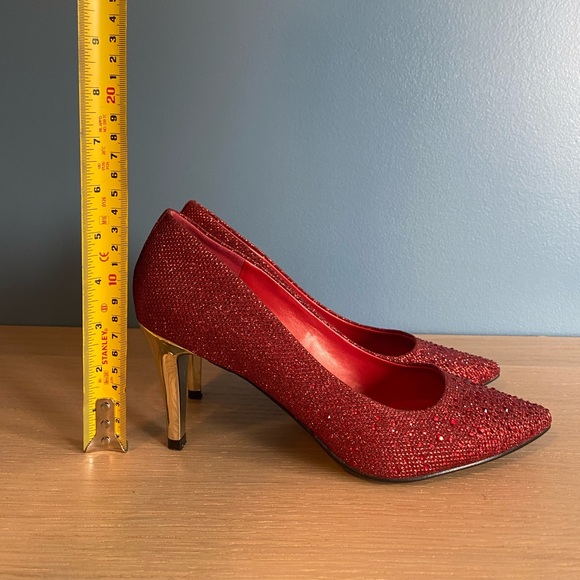 Red Sparkling High Heels (parties/events/anniversaries/casual/formal) - Picture 5 of 11